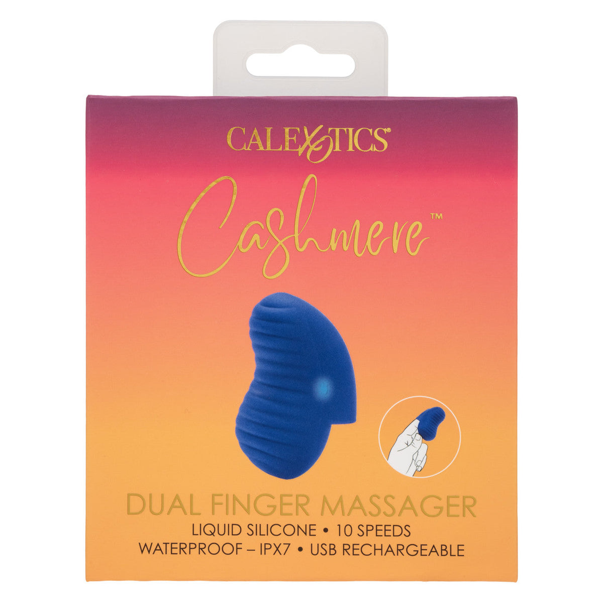 Cashmere Dual Finger Massager - Velvety Silicone Device with 10 Speeds and Waterproof Design > Vibrators > Finger Vibrators