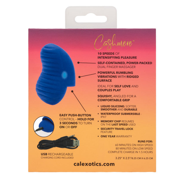 Cashmere Dual Finger Massager - Velvety Silicone Device with 10 Speeds and Waterproof Design > Vibrators > Finger Vibrators