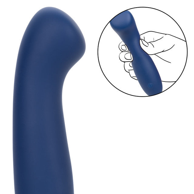 Cashmere Satin G Blue Liquid Silicone Massager With 10 Speeds Waterproof Rechargeable > Vibrators > Standard Vibrators