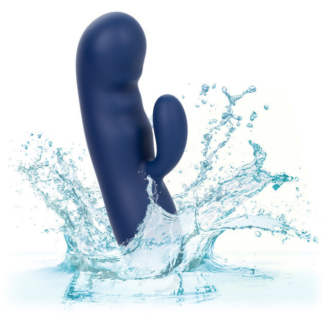 Cashmere Silk Duo Liquid Silicone Dual Motor Massager in Navy Blue with 10 Speeds and Rechargeable > Vibrators > Ladies > Rabbit