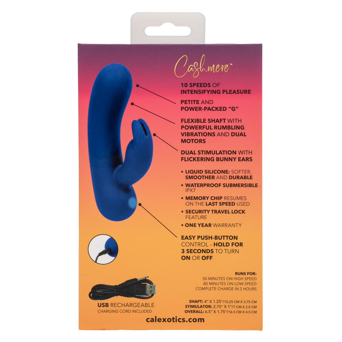 Cashmere Silk Bunny Vibrator with Dual Motors and Waterproof Design > Vibrators > Ladies > Rabbit