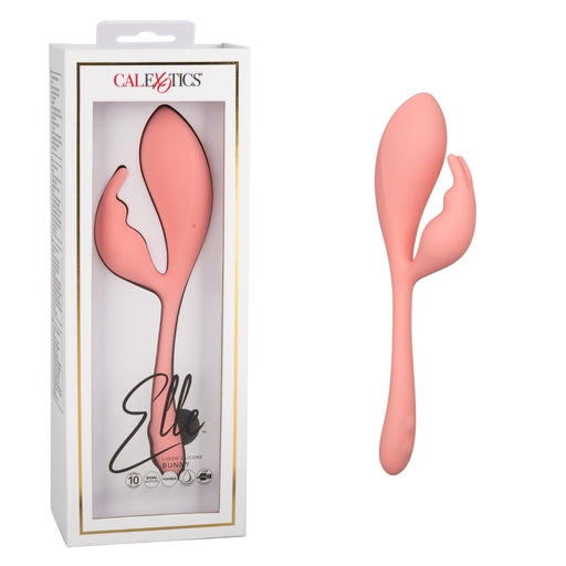 Elle Liquid Silicone Bunny Vibrator in Soft Pink with 10 Vibration Functions and Flexible Body Default Title STIMULATORS