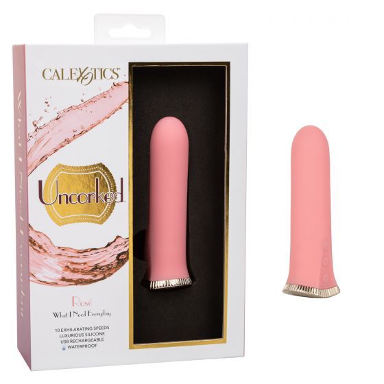 Uncorked Rosé Mini Silicone Vibrator 3 Inch Rechargeable Pink Massager with 10 Speeds Default Title Vibrators