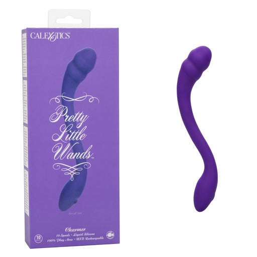 Pretty Little Wands Charmer Purple Slim Silicone Massager with 10 Speeds USB Rechargeable Waterproof Vibrator Default Title Vibrators