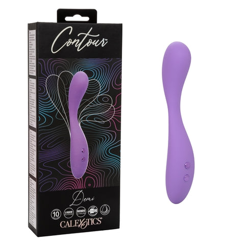 Contour Demi Purple Flexible Liquid Silicone Massager with 10 Vibration Functions and Waterproof Design Vibrators