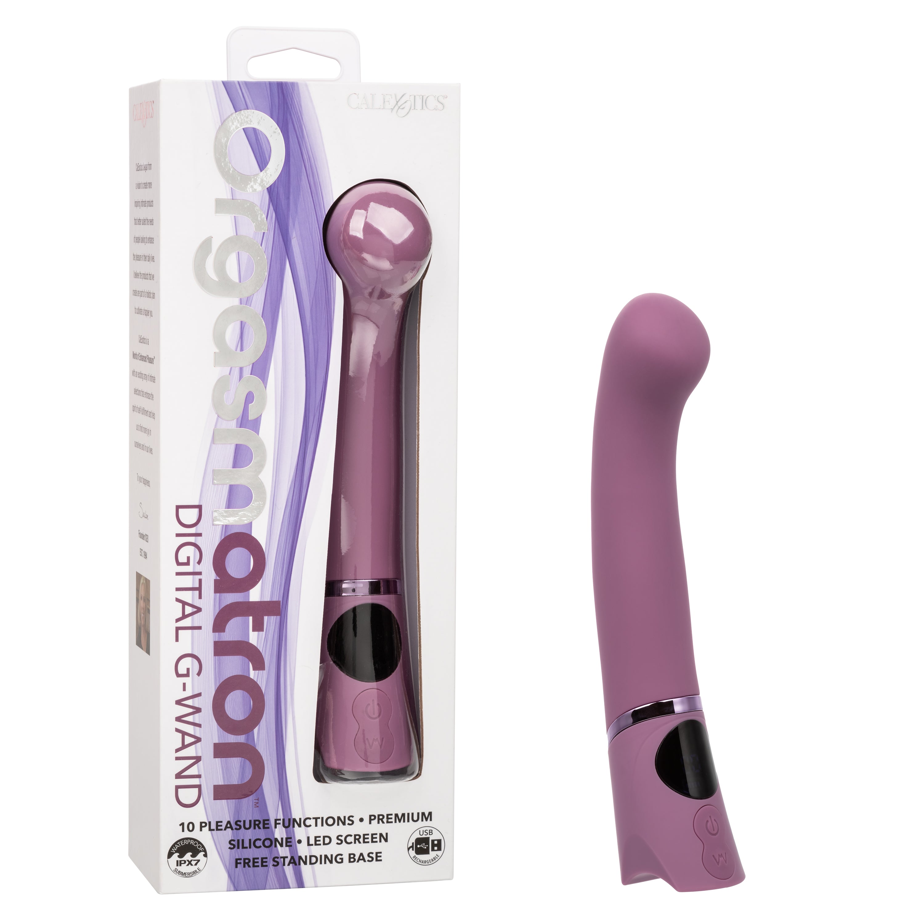Orgasmatron Digital G-Wand Premium Silicone Waterproof Wand Massager with LED Screen and USB-C Rechargeable Default Title Vibrators
