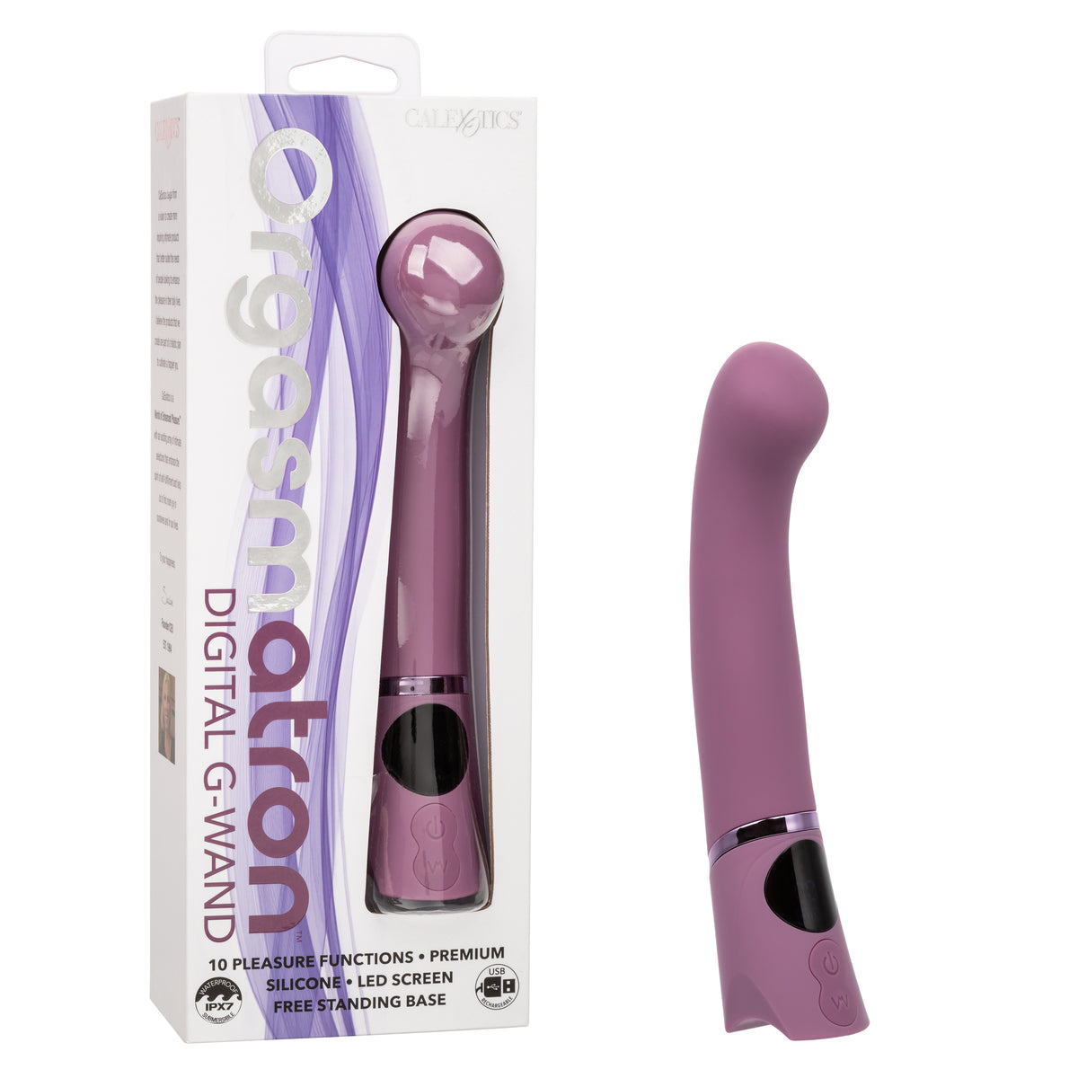 Orgasmatron Digital G-Wand Premium Silicone Waterproof Wand Massager with LED Screen and USB-C Rechargeable Default Title Vibrators