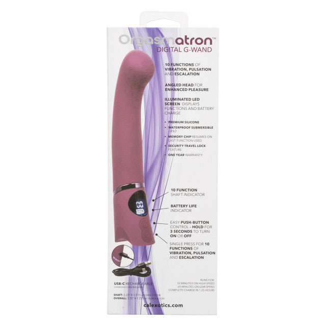 Orgasmatron Digital G-Wand Premium Silicone Waterproof Wand Massager with LED Screen and -C Rechargeable > Sex Toys For Ladies > G-Spot Vibrators