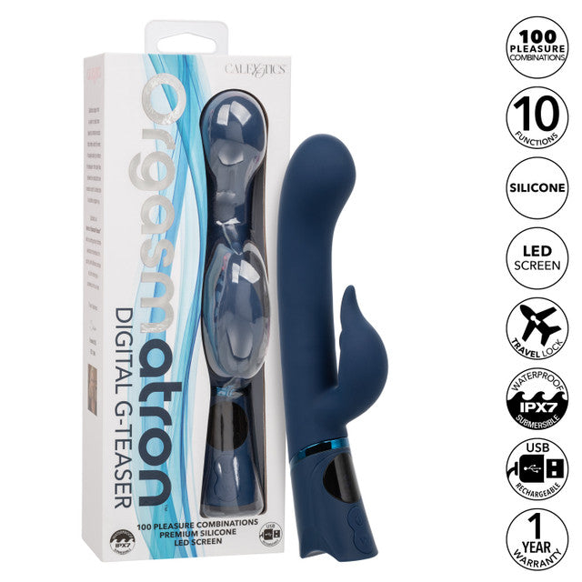 Orgasmatron Digital G-Teaser Dual Massager in Navy Blue with 100 Pleasure Combinations and LED Screen > Vibrators > Ladies > Rabbit Multi