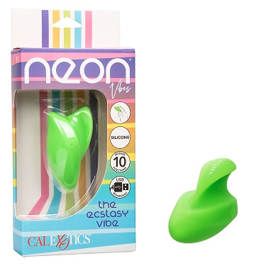Neon Vibes The Ecstasy Vibe Green Silicone Handheld Massager with 10 Functions and USB Rechargeable Default Title Electric Massager
