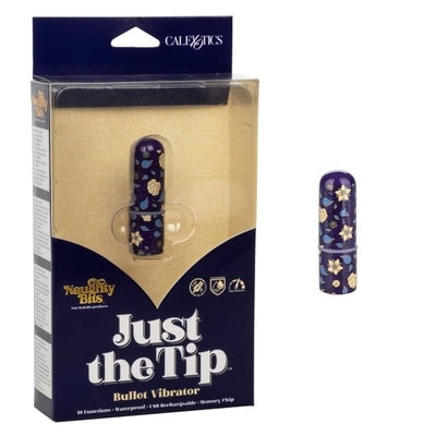 Naughty Bits Just The Tip Bullet Vibrator 3 Inch Floral Pattern Compact Mini Massager Multi BULLETS