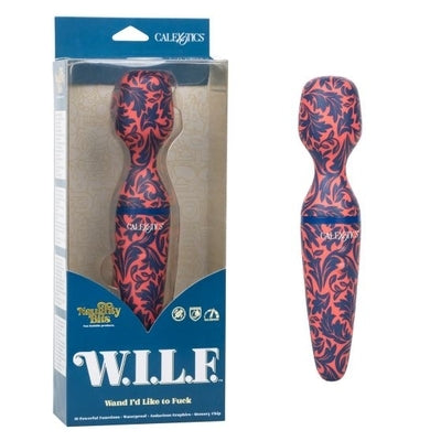 Naughty Bits W.I.L.F Wand I'd Like to Fuck Personal Massager with 10 Vibration Functions in Red and Black Multi Electric Massager
