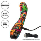 Hype Ridg'd G Colorful Graffiti Silicone G-Spot Vibrator Waterproof > Sex Toys For Ladies > G-Spot Vibrators