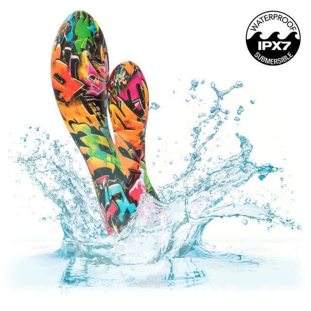 Hype Dual Stim 7.2 Inch Waterproof Silicone Graffiti Massager > Vibrators > Ladies > Rabbit