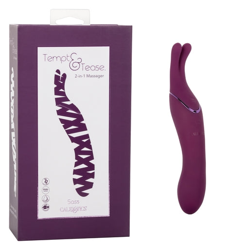 Tempt & Tease Sass Dual-Sided Purple Silicone Massager with Two Powerful Motors and 7 Vibration Functions Default Title Electric Massager