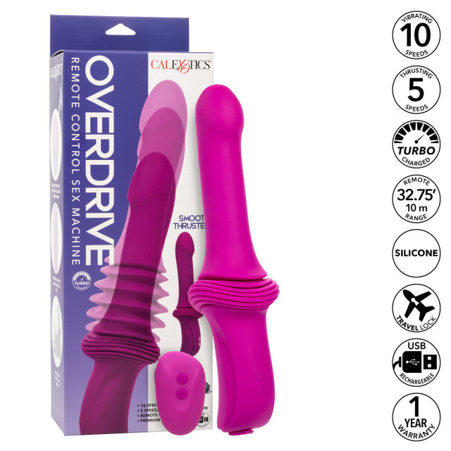 Overdrive Remote Control Sex Machine Smooth Thruster in Purple (6.75 inches) > Dildos > Thrusting Dildos