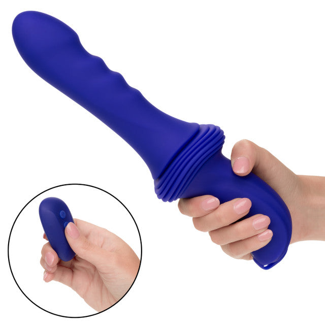 Overdrive Ridged Thruster (Blue) – Remote-Controlled Sex Machine (6.75 inches) Secondary image
