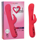 Throb Pulse Red Silicone Rabbit Vibrator with Double Thumping Action and 7 Vibration Functions > Vibrators > Ladies > Rabbit