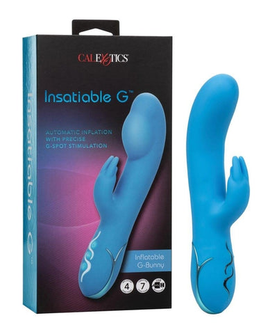 Insatiable G Inflatable G-Bunny Vibrator Blue Rechargeable with Thumping and Rabbit Teaser Default Title Vibrators - G Spot