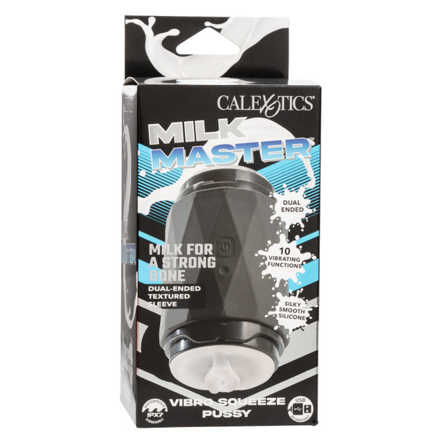 Milk Master Vibro Squeeze Pussy Stroker Dual Ended Masturbator > Sex Toys For Men > Masturbators > Vibrating