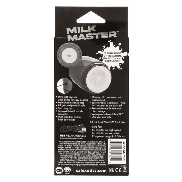 Milk Master Vibro Squeeze Pussy Stroker Dual Ended Masturbator > Sex Toys For Men > Masturbators > Vibrating