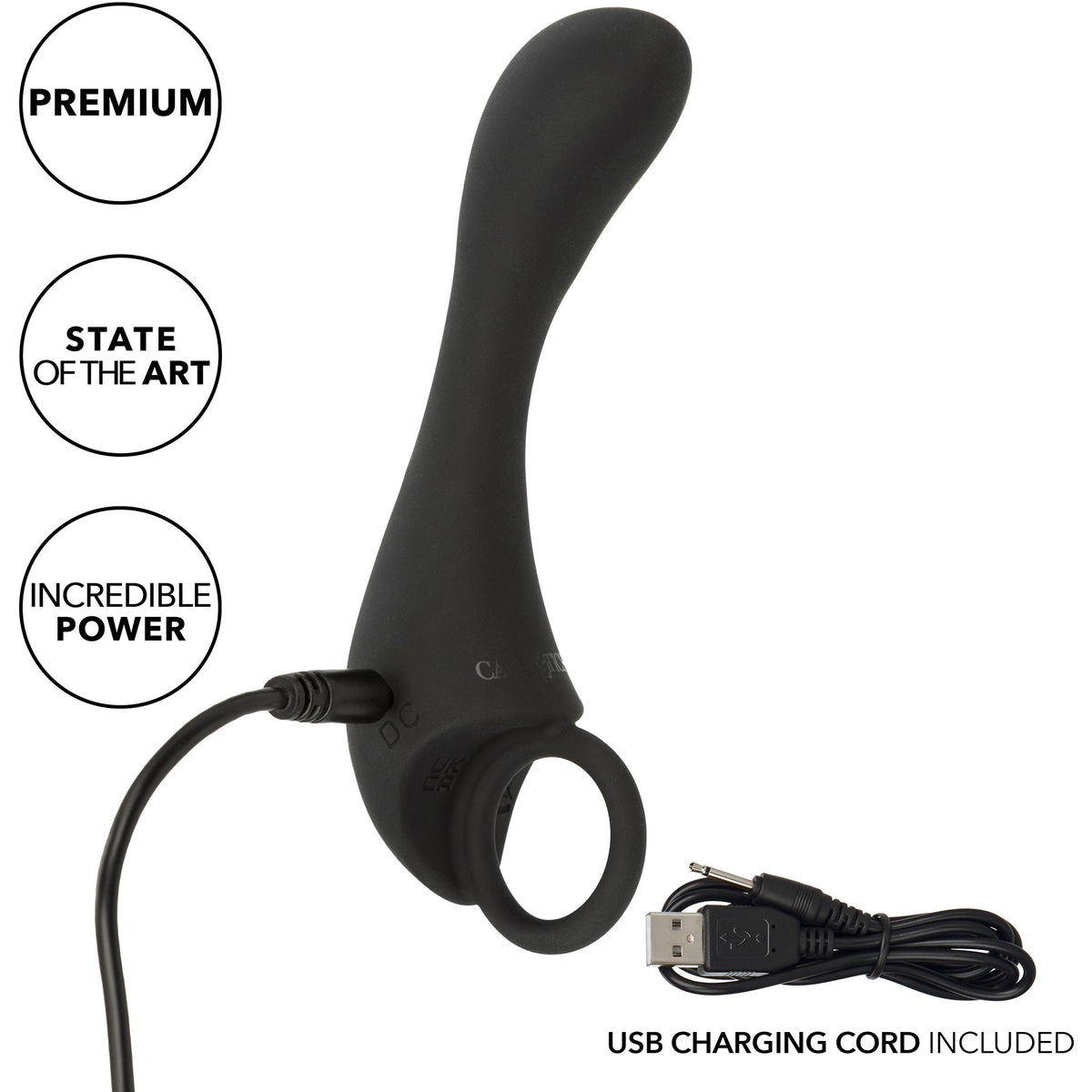 Dr. Joel Kaplan Prostate Locator Black Silicone with 10 Vibration Speeds and Charging > Anal Range > Prostate Plugs