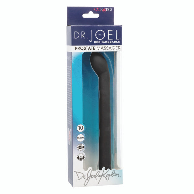 Dr. Joel Kaplan Black Silicone Prostate Massager with 10 Vibration Speeds and Charging > Anal Range > Prostate Plugs