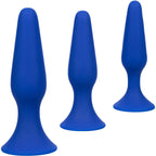 Admiral Anal Trainer Kit Set of 3 Premium Blue Silicone Probes with Graduated Sizes and Suction Cup Base > Anal Range > Butt Plug Kits