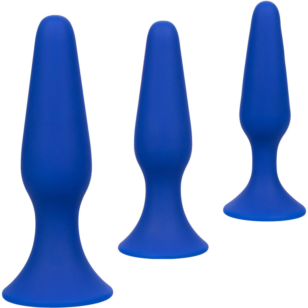 Admiral Anal Trainer Kit Set of 3 Premium Blue Silicone Probes with Graduated Sizes and Suction Cup Base > Anal Range > Butt Plug Kits
