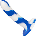 Admiral Swirl Probe Blue and White Premium Silicone 6 Inch Curved Design with Suction Cup Base > Dildos > Neutral Dildos