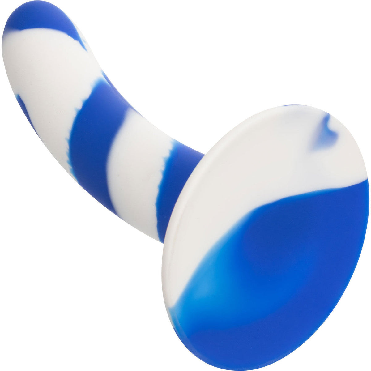Admiral Swirl Probe Blue and White Premium Silicone 6 Inch Curved Design with Suction Cup Base > Dildos > Neutral Dildos