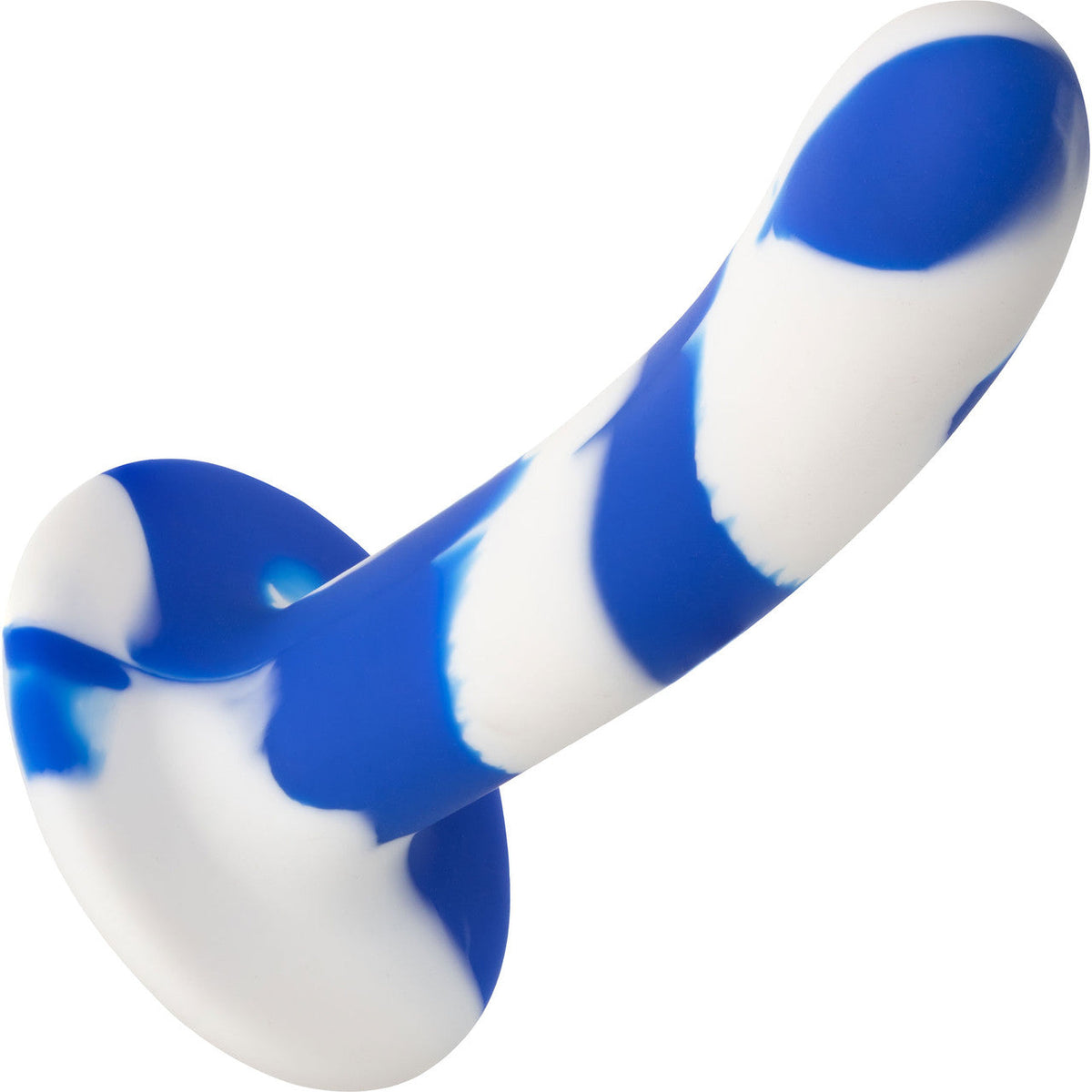 Admiral Swirl Probe Blue and White Premium Silicone 6 Inch Curved Design with Suction Cup Base > Dildos > Neutral Dildos