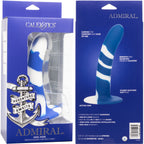 Admiral Swirl Probe Blue and White Premium Silicone 6 Inch Curved Design with Suction Cup Base > Dildos > Neutral Dildos