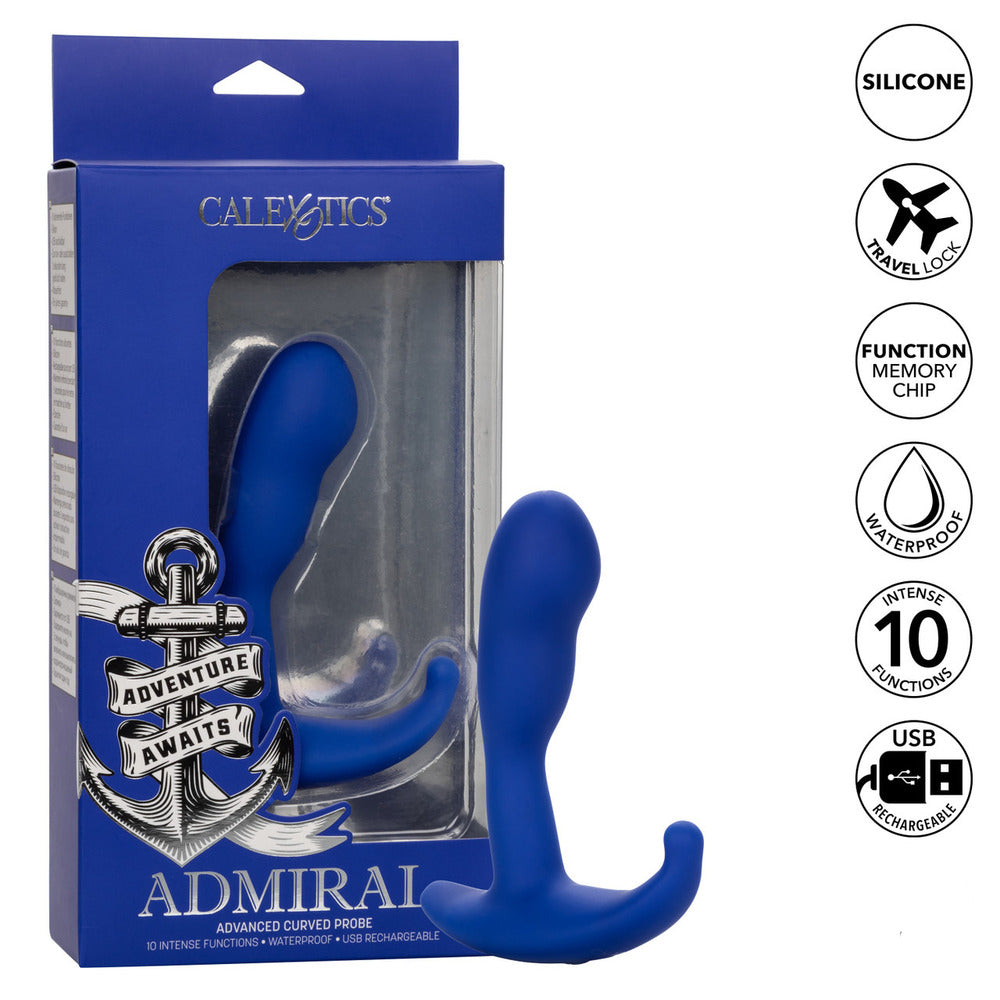 Admiral Advanced Curved 4 Inch Probe – Probe > Anal Range > Vibrating Butt Plugs