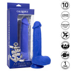 Admiral 8 Inch Vibrating Captain Blue Liquid Silicone Dong with Suction Cup and 10 Vibration Functions > Vibrators > Realistic Vibrators