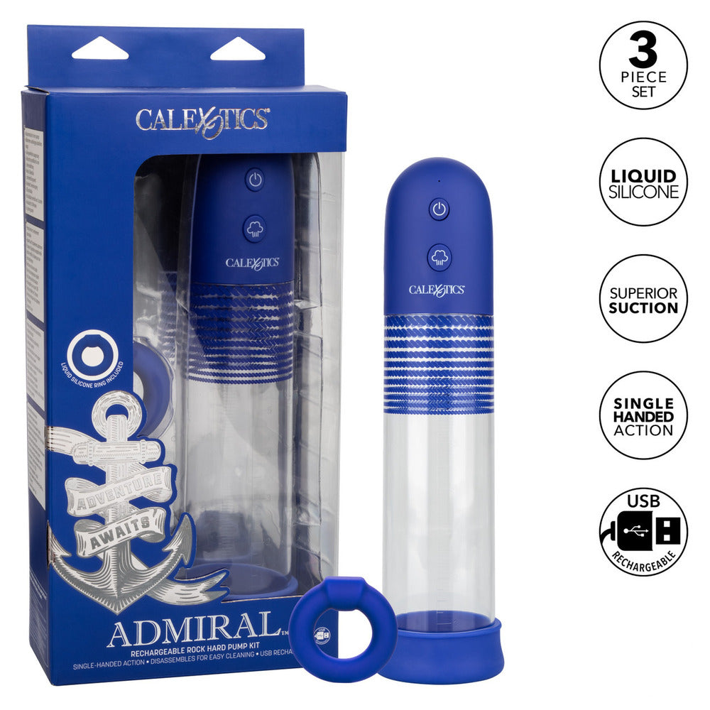 Admiral Rechargeable Automatic Pump Kit – Sleek Rechargeable Penis Pump > Pumps > Penis Pumps Electric