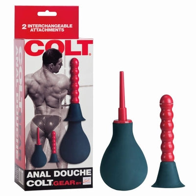 Colt Anal Douche – Reusable Dual Attachment Anal Cleaning System with ABS Plastic and Rubber Red > Essentials > Douches