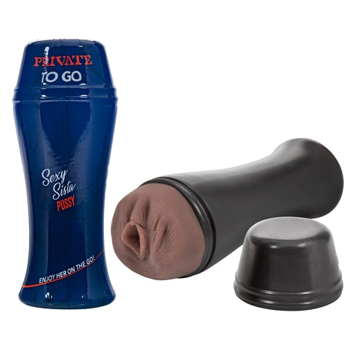 Private Sexy Sista To Go Compact Travel Masturbator with Adjustable Suction and Realistic Textured Chamber Default Title Strokers - Manual