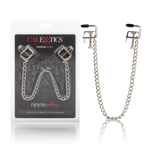 Nipple Play Padded Vises Adjustable Nickel-Free Silver Clamps with Soft PVC Pads Secondary image