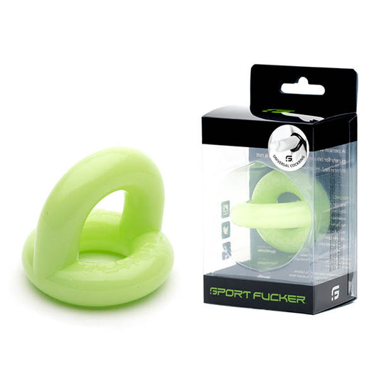 Sport Fucker Universal Cock Ring - Glow in Dark 2.5 Inch