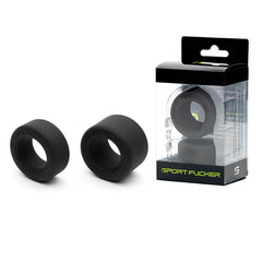 Sport Fucker Nutt Job Set - Cock Ring Set of 2 - Black