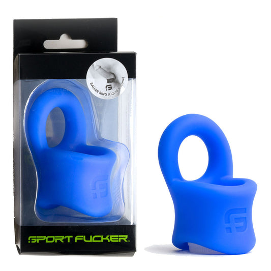 Sport Fucker Baller Ring - Cock Ring and Ball Stretcher - Blue