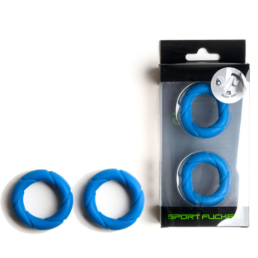 Sport Fucker Ready Rings - Blue Cock and Ball Ring