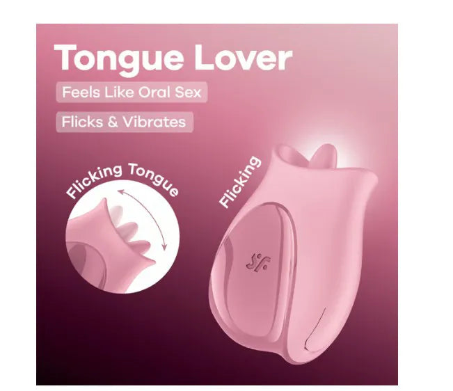 Satisfyer Tongue Lover (Pink) – Silicone Tongue Vibrator > Vibrators > Ladies > Clitoral Vibrators and Stimulators