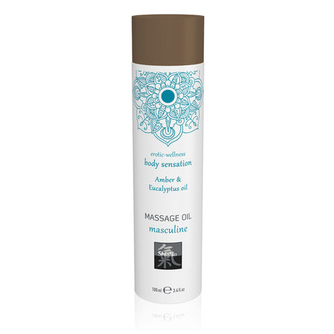 SHIATSU Massage Oil 100 ml - Masculine Amber & Eucalyptus Scented Massage Oil
