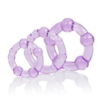 CalExotics Island Rings Purple Stretchy Cock Rings Set with Small Medium and Large Sizes > Cock Ring > Sets