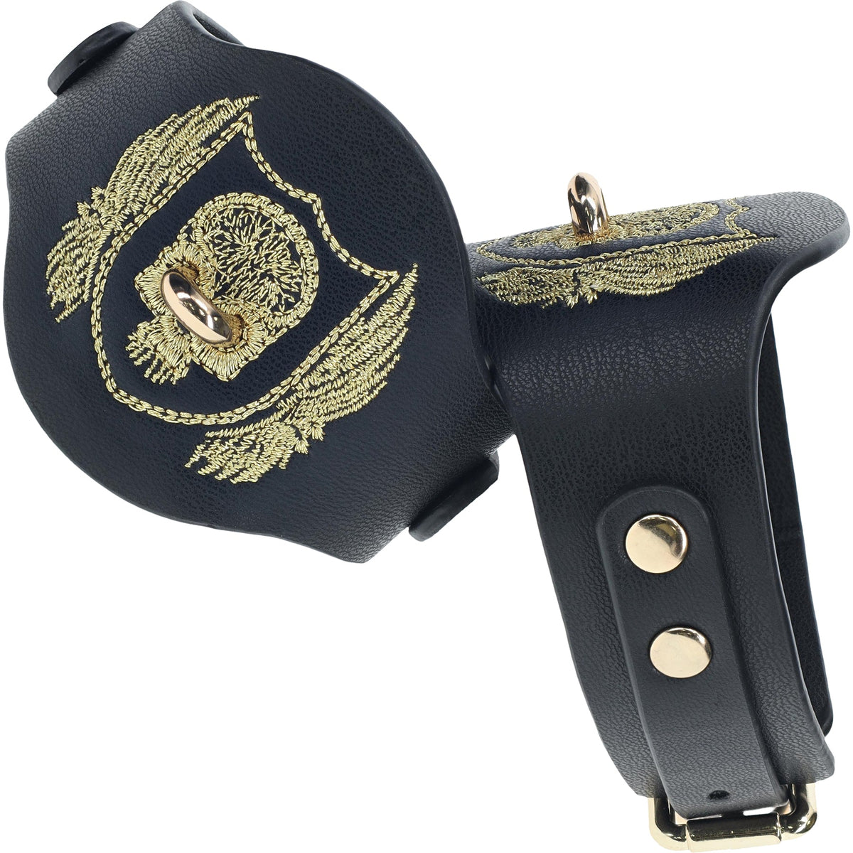 Ouch London Collection Handcuffs with Black PU Leather and Iridescent Hardware > Bondage Gear > Restraints