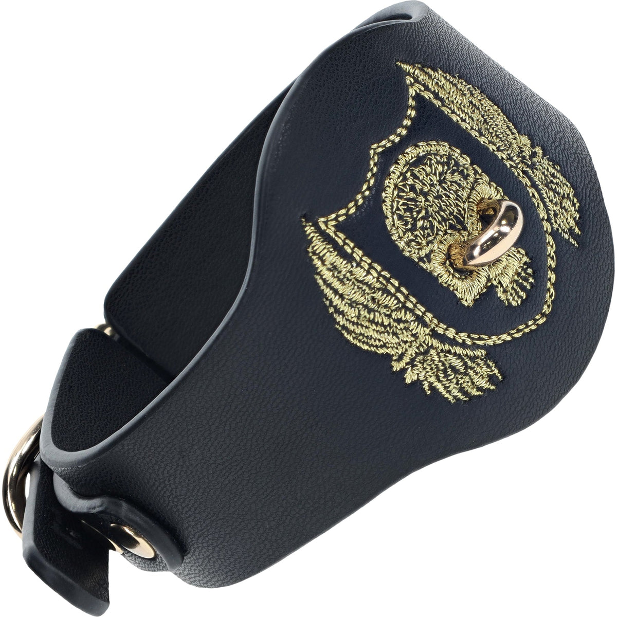 Ouch London Collection Leg Cuffs Black PU Leather with Iridescent Gold Chain > Bondage Gear > Restraints