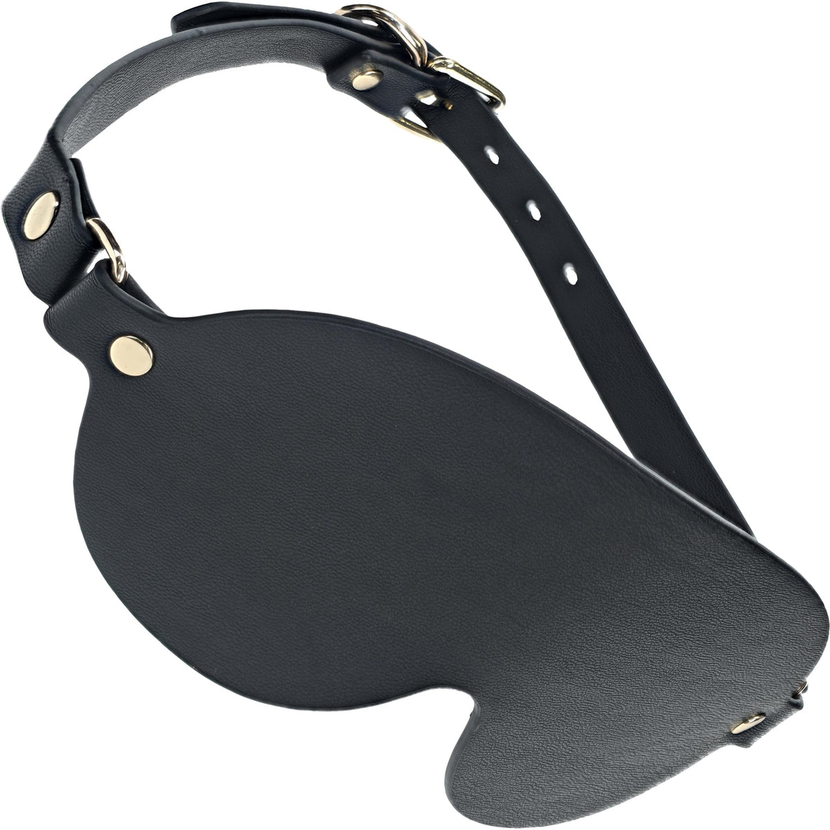 Ouch London Collection Blindfold Black PU Leather with Iridescent Hardware > Bondage Gear > Blindfolds