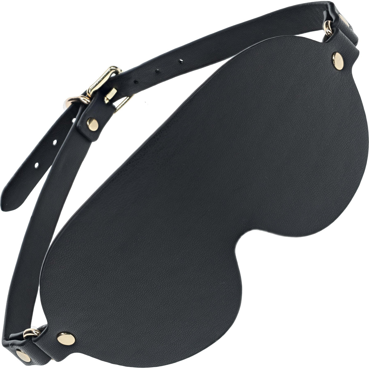 Ouch London Collection Blindfold Black PU Leather with Iridescent Hardware > Bondage Gear > Blindfolds